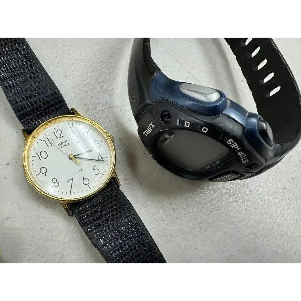 Vintage Lot Of 21 Timex Mixed Style Assorted Mens & Women's Watches Parts/Repair